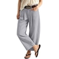 thumbnail image 6 of Breezora Women's Fashionable Casual Bucket Pants Cotton Linen Wide Leg Loose Fit Summer Breathable With Pockets, 6 of 6