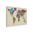 thumbnail image 3 of Trademark Fine Art Michael Tompsett Typography World Map II Canvas Wall Art - 18x24, 3 of 5