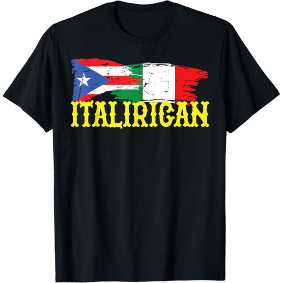Playful Comfort Tee - Italian Puerto Rican ItaliRican Italy Flag Puerto Rico Flag T-Shirt