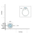 thumbnail image 3 of ANGARA Natural Cushion 1.95 ct Aquamarine Ring with Floral Halo in 14K White Gold for Women (Size-8mm) | March Birthstone, Birthday, Anniversary, Jewelry Gift for Women | Natural Aquamarine Ring, 3 of 7
