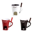 thumbnail image 4 of Yuarrent Juego de tazas de cerámica con tenedor de acero inoxidable, taza para fiestas navideñas, taza para café, etc., queso Mostrada rojo, 4 of 6