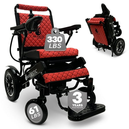 Majestic 330 lbs Weight Capacity Electric Wheelchair, 19 Miles Battery Range, Electric Wheelchairs for Adults, US Based Support, Remote Controlled Lightweight Wheel Chair for Seniors