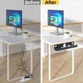 thumbnail image 2 of LazySpin 2 Pack Under Desk Wire & Cable Management Organizers, Black, 2 of 7