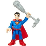 Replacement Part for Imaginext DC Super-Friends Super-Hero vs. Super-Villan Battles Playset - Poseable Superman Figure ~ includes Weapon ~ Works Great with Other playsets Too!