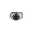 thumbnail image 4 of Anillo turquesa ovalado unisex Sunnimix 7 estilos piedras preciosas naturales cabujón verde, 4 of 7