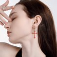 thumbnail image 2 of Fashion CZ Cross Dangle Earrings for Women Hypoallergenic Crystal Charms Drop Dangling Huggie Small Hoop Cartilage Cuff Dainty Punk Faith Jewelry Gifts for Prayer, 2 of 12