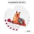 thumbnail image 3 of Placemats Set of 6, Cozy Knitting Llama Place mats for Dining Table Indoor/Outdoor, Cute Heat Resistant Washable Table Mats(18" x 12"), 3 of 8