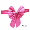 thumbnail image 7 of 15pcs Tie-Free Bow Chair Sashes - Round-Corner PPC Chair Back Decor for Weddings, Hotels & Holidays, Durable Material, Easy to Attach, Enhances Party & Event Decor, Hot Pink, 7 of 7