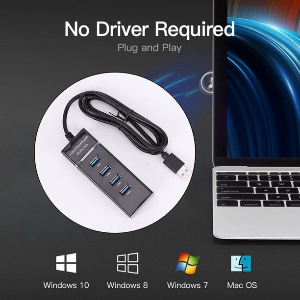 HUB Docking 5Gbps Multi USB 3.0 Adapter 4 puertos USB Extender Portable Barbie Nuevos Originales