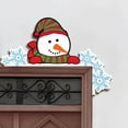 thumbnail image 5 of Ganfancp Marco de Puerta de Madera de Navidad Decoración de La Esquina de La Puerta Decoración Festiva Reno Papá Noel Decoración Rebajas Hoy Liquidación Decoración Esquinera de Madera para Marco de P, 5 of 5