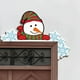thumbnail image 5 of Ganfancp Marco de Puerta de Madera de Navidad Decoración de La Esquina de La Puerta Decoración Festiva Reno Papá Noel Decoración Rebajas Hoy Liquidación Decoración Esquinera de Madera para Marco de P, 5 of 5