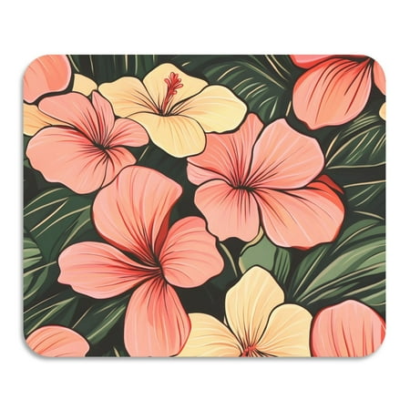 

ALAZA Dish Drying Mat for Kitchen Elegant Tropical Floral-r6 Counter Absorbent Draining Pad 15.7 x11.8