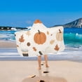 thumbnail image 2 of Yayeee Kids Hooded Towels Toddler Soft Absorbent Beach Bathing Wrap 50" x 23.5", Hand Drawn Pumpkin, 2 of 5