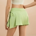 thumbnail image 6 of Womens Tennis Skirt With Pockets Flowy Shorts High Waisted Athletic Skorts Skirts For Golf Running Workout Green S, 6 of 7
