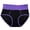 Purple, variant on Gyujnb Women High Waist Color Block Full Coverage Bikini Panties for Stretchy Breathable Antimicrobial Daily Wear,S