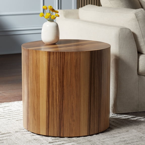 Evolution by Crestview Collection Wood Inspired End Table in Brown