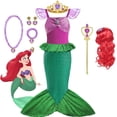 thumbnail image 2 of Disney Little Mermaid Ariel Princess Costume Kids Dress For Girls Cosplay Children Carnival Birthday Party Clothes Mermaid Dress3-4T(size 110) Gao Jinjia LED, 2 of 2