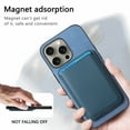 thumbnail image 3 of Allytech 2 in 1 Detachable Wallet Case for iPhone XR, [Thin & Light] [Compatible with MagSafe] Luxury PU Leather Card Holder Soft Bumper Shockproof Anti-Scratch Magnetic Case, Blue, 3 of 11