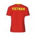 thumbnail image 4 of Exclusive design Vietnam Flag Grain 3D Printed Men For Running Bike Soccer Tennis Fitness Sports tshirt Mesh Fans Short T-shirt, 4 of 12