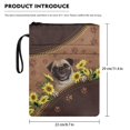 thumbnail image 5 of HELLHERO Pug Sunflower Pattern Books Sleeve Gift Book Cover Carrying Case with Polyester Bible Tote Bags Handle for Textbook Classroom Teachers 8.66 x 11.42 Inch, 5 of 5