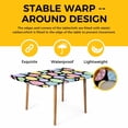 thumbnail image 4 of Easter Eggs Table Cloths for 4 Foot Rectangle Tables, Cute Colorful Farmhouse Love Black Patio Waterproof Elastic Fitted Tablecloths, Washable Rectangular Table Cover for Camping, 4 of 8