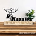 thumbnail image 5 of Craftnamesign Custom Wooden Registered Nurses Desk Name Plate, Nurse Metal Nameplate for desk, 5 of 5