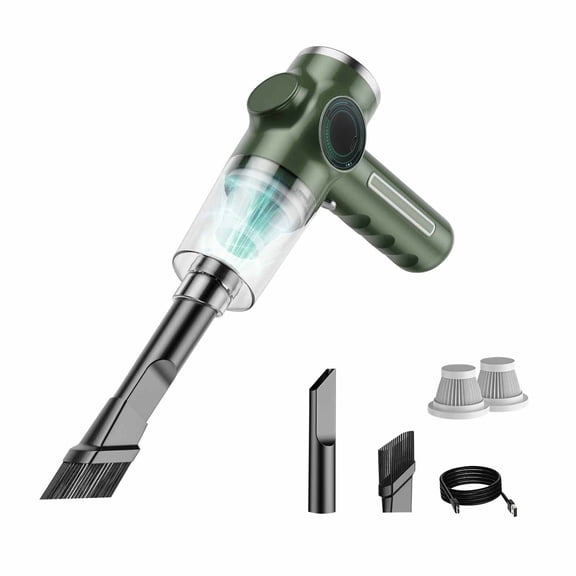 HBBKVI Portable Car Vacuum Cleaner, Handheld Vacuum High Power, Hand Vacuum 120W Rechargeable Easy to Clean Car Interior,Desktop,Sofa,Keyboard,Drawer