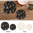 thumbnail image 4 of GZHJMY Cartoon Beautiful Christmas Tree Round Cotton Heat Resistant Trivets Potholders 2PCS, Weave Pot Holder for Kitchen Non-Slip Dining Plate Mat Handmade Hot Mats for Kitchen Pans Bowl Teapot, 4 of 7