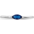 thumbnail image 4 of Sterling Silver Rhodium Plated Blue Cz Ring (Size 8) Made In Thailand qr7028-8, 4 of 5