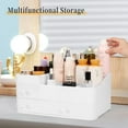 thumbnail image 6 of Makeup Organizer Countertop, Large Capacity Countertop Organizer for Vanity, Makeup Storage Box Organizer with Drawers Skin Care Holder for Dresser, Bathroom Counter, Desk & Countertop (White), 6 of 8