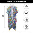 thumbnail image 6 of HELLHERO Cardigan Bathing Suit Cover Up for Summer Polyester Lightweight Long Kimono Swimsuit Cover Up Colorful Pattern, 6 of 6