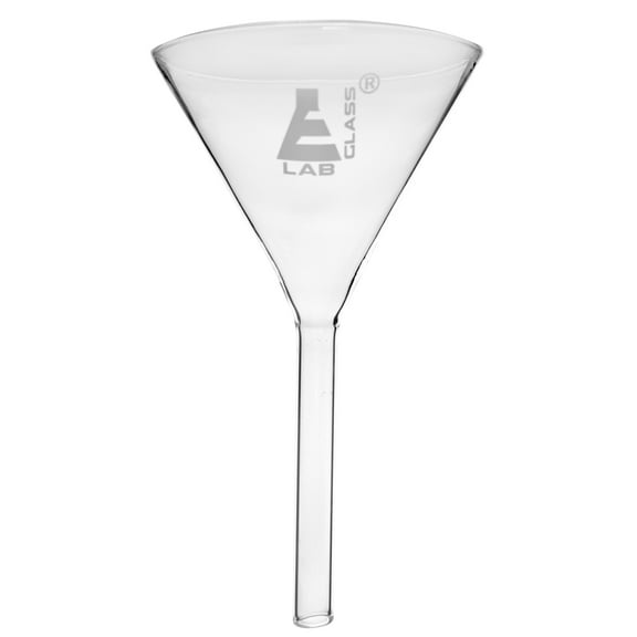 Filter Funnel, 125mm - 60? Angle - Plain Stem, 16mm - Borosilicate Glass - Eisco Labs