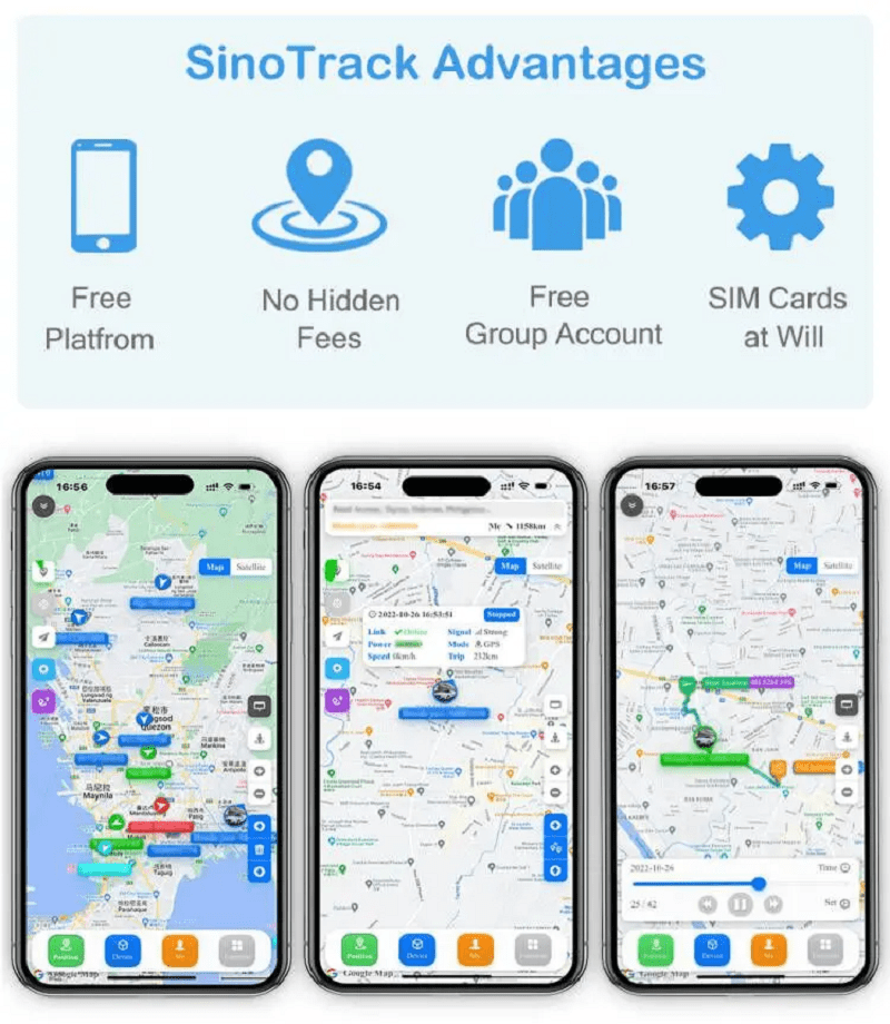 SinoTrack 4G GPS Tracker ST-906L For Car Motorcycle Vehicle Tracking Device With Cut Off Oil Power & Online Tracking Software