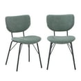 thumbnail image 6 of Nature's Edge 60" Seven Piece Modern Dining Set with Upholstered Contemporary Chairs - Natural and Jade, 6 of 9