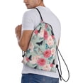 thumbnail image 2 of Bingfone Roses and Butterflies Drawstrings Backpacks Bags for Men Women Gym Drawstrings Bag-Medium, 2 of 8