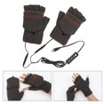 thumbnail image 3 of Guantes de calefacción USB con cubierta para los dedos Guantes de computadora portátil de doble cara para escribir Unisex café de un lado Colcomx Guantes calefactados, 3 of 8