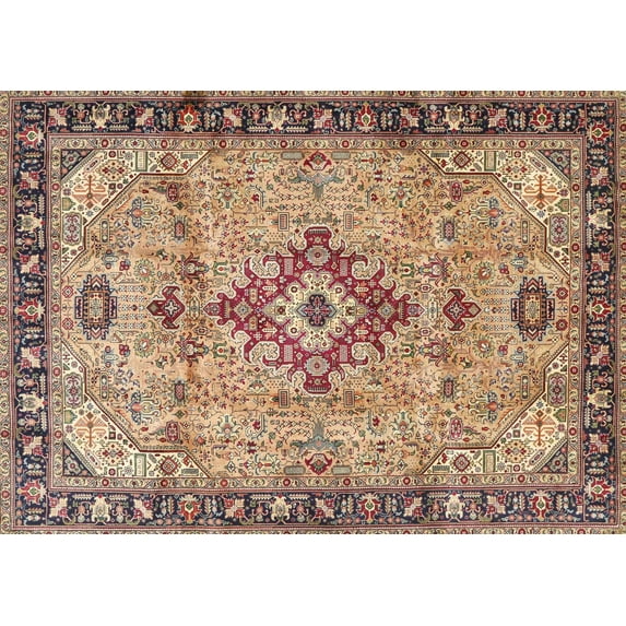 Ahgly Company Indoor Rectangle Traditional Dark Sienna Brown Medallion Area Rugs, 2' x 4'