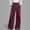 Wine, variant on Women's Vintage Washed Jeans Dressy Casual Button Decor Front Asymmetric Wrapped High Waist Irregular Hem Y2K Wide Leg Denim Pants Blue L