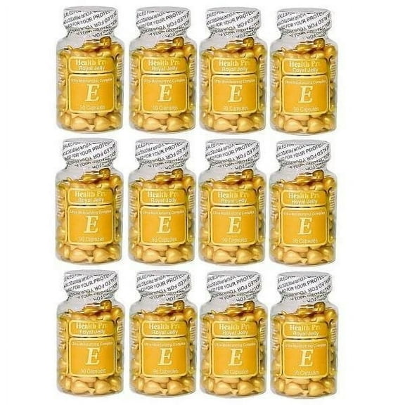 12 Bottles Nu-Health Royal Jelly Vitamin E Skin Oil Moisture Complex (90 Caps)
