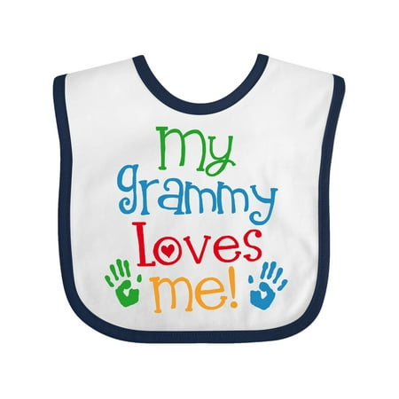 

Inktastic My Grammy Loves Me Gift Baby Boy or Baby Girl Bib