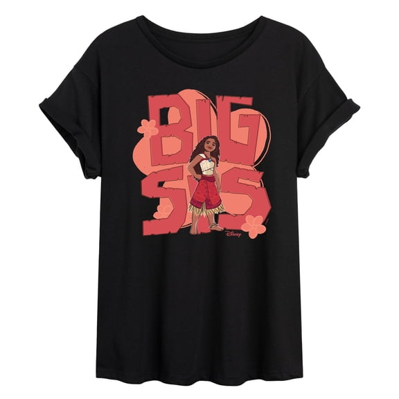 Moana - Big Sis - Juniors Oversized Graphic T-Shirt