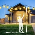 thumbnail image 3 of Walensee String Light Poles with Hook, 9.4FT Lights Hanger with 5-Prong Fork for Patio Christmas Wedding 4 Pack, 3 of 9
