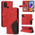 thumbnail image 1 of Case for Samsung Galaxy A21S Leather Wallet Book Flip Folio Stand View Cover - Red, 1 of 5