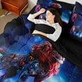 thumbnail image 4 of Castle Fairy Abstract Lion Wildlife Bedding Comforter Set,Cosmos Galaxy King Bedding Sets, 4 of 8