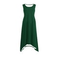 thumbnail image 5 of Viikei Womens Summer Dresses Plus Size,Women's Summer Floral Short Sleeve Dress,Womens Dresses Sleeveless Round Neck Drawstring Casual Ruffle A-Line Mini Dress Green M, 5 of 8