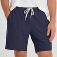 thumbnail image 3 of Mens Lounge Shorts Summer Elastic Waist Drawstring Straight Leg Relaxed Fit Casual Shorts with Pockets, 3 of 7