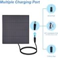 thumbnail image 3 of UTAH-KBT 18V 3W Waterproof Solar Panel with Type-C Port & DC3.5mm Port & Adjustable Bracket, Portable Solar Charger for Rechargeable Battery, Hunting Camera Outdoor, Deer Game Feeder, Electric gate,, 3 of 4