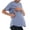 ZA-Blue-maternity clothes, variant on Frostluinai Women's Oversize Nursing Breastfeeding Shirts Hidden Slit Double Layer Maternity Shirt Short Sleeve Loose Fit Maternity Tops