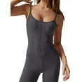 thumbnail image 6 of Coduop Women Adjustable Spaghetti Strap Jumpsuit Sleeveless Playsuit U-Back Yoga Workout Bodysuit, 6 of 7