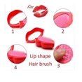 thumbnail image 2 of Cepillo desenredante para el cabello con diseño antiestático, mango ergonómico y masajeador del cuero cabelludo, color rosa, tamaño viaje., 2 of 5